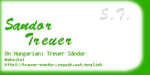 sandor treuer business card